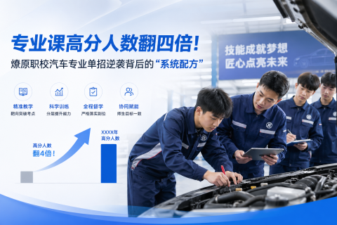 专业课高分人数翻四倍！燎原职校汽车专业单招逆袭背后的“系统配方”